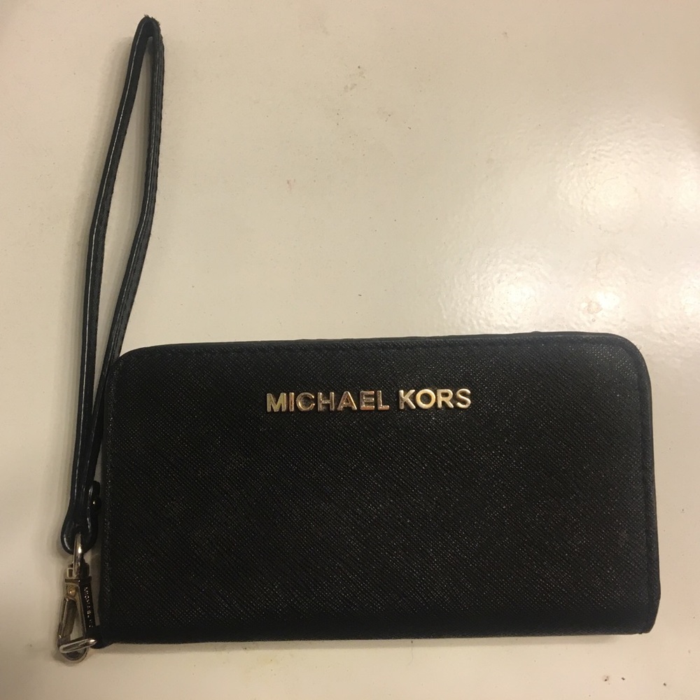 Michael Kors Wristlet Wallet Black