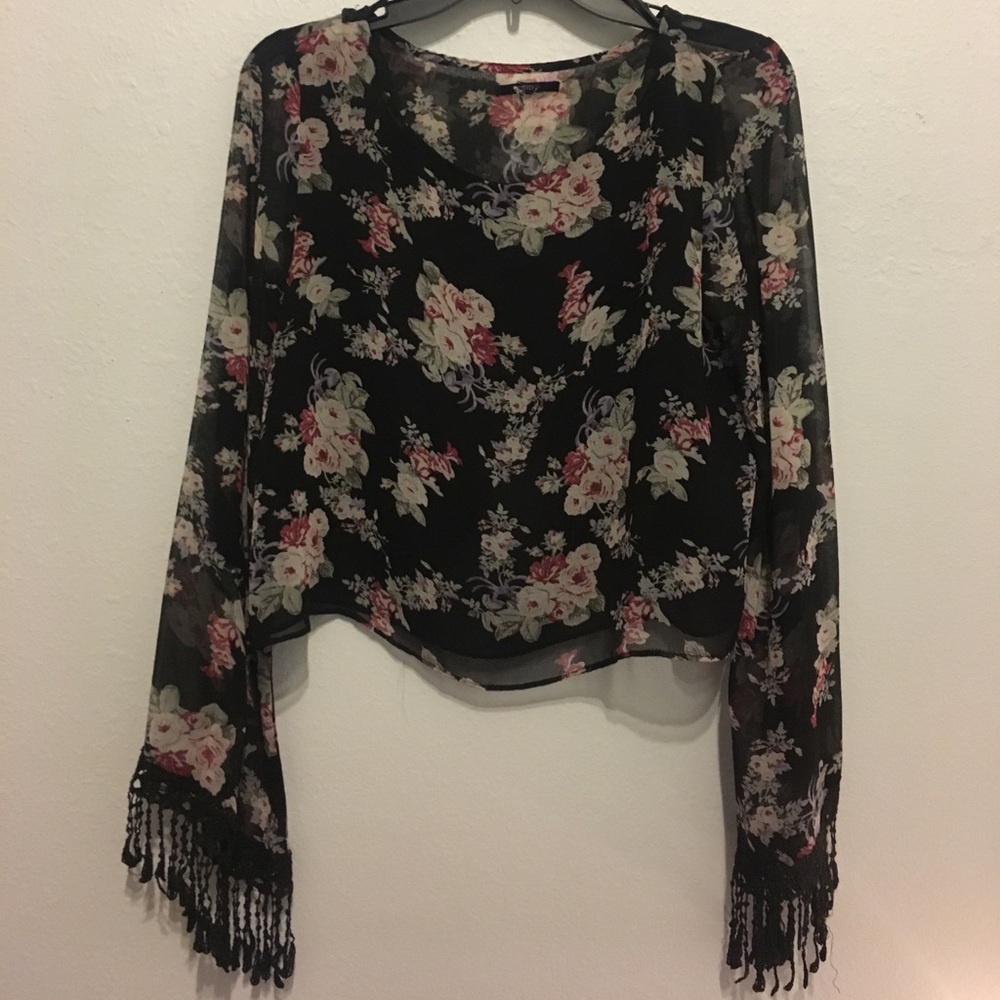 Boho, Forever21 ,bell sleeve blouse