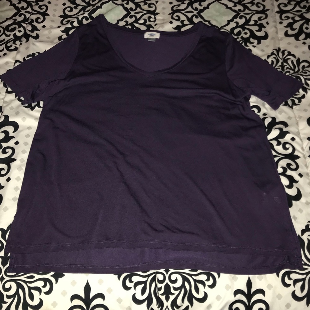 Dark Purple V neck Old Navy Shirt