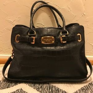 Michael Kors Hamilton Satchel in Black