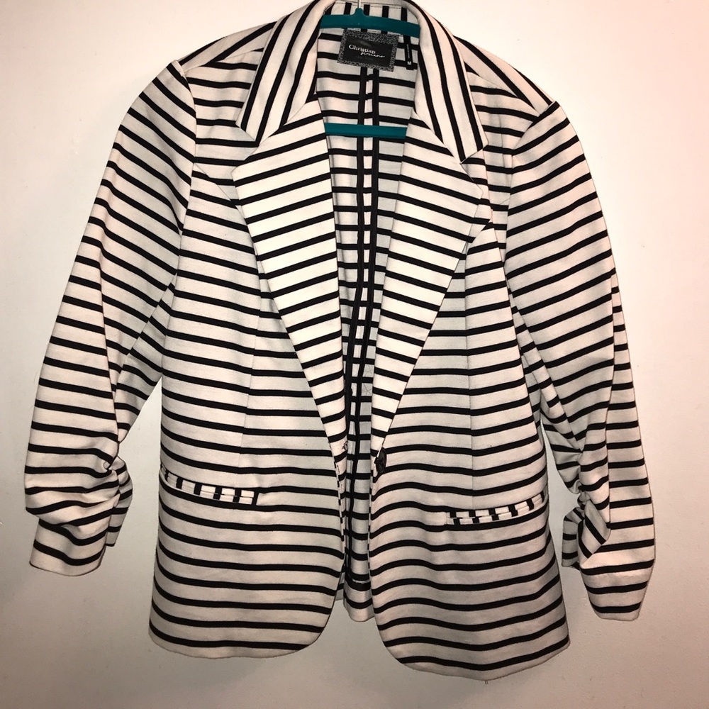 Christian Siriano Striped Blazer