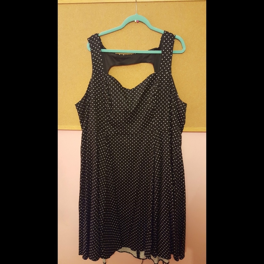 Retro Black and White Polka Dot Dress