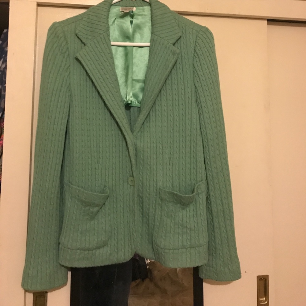 Casual Corner knit blazer. Gorgeous color!