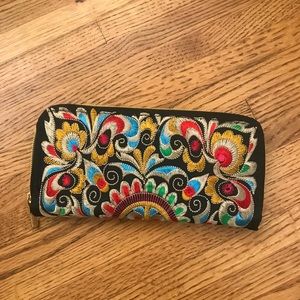 Handmade Mexican Embroidered Wallet/Clutch