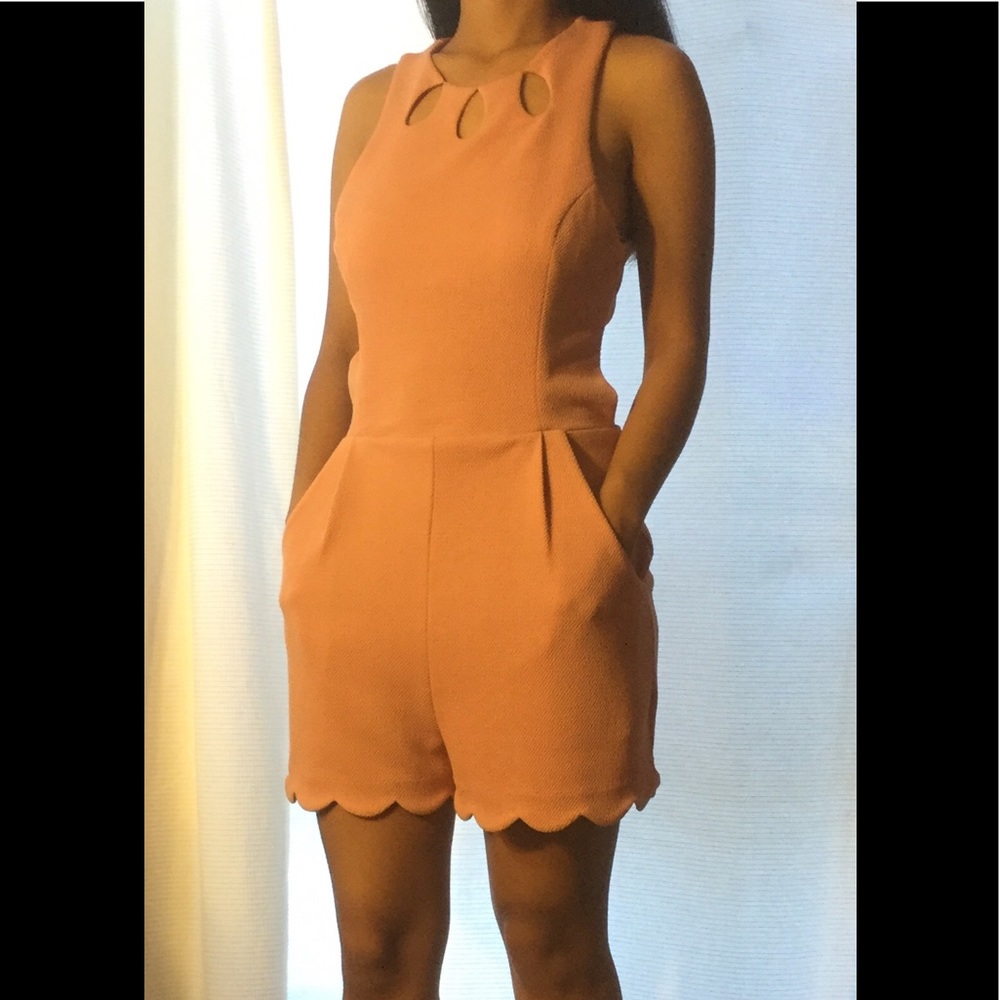 Salmon Pink romper.