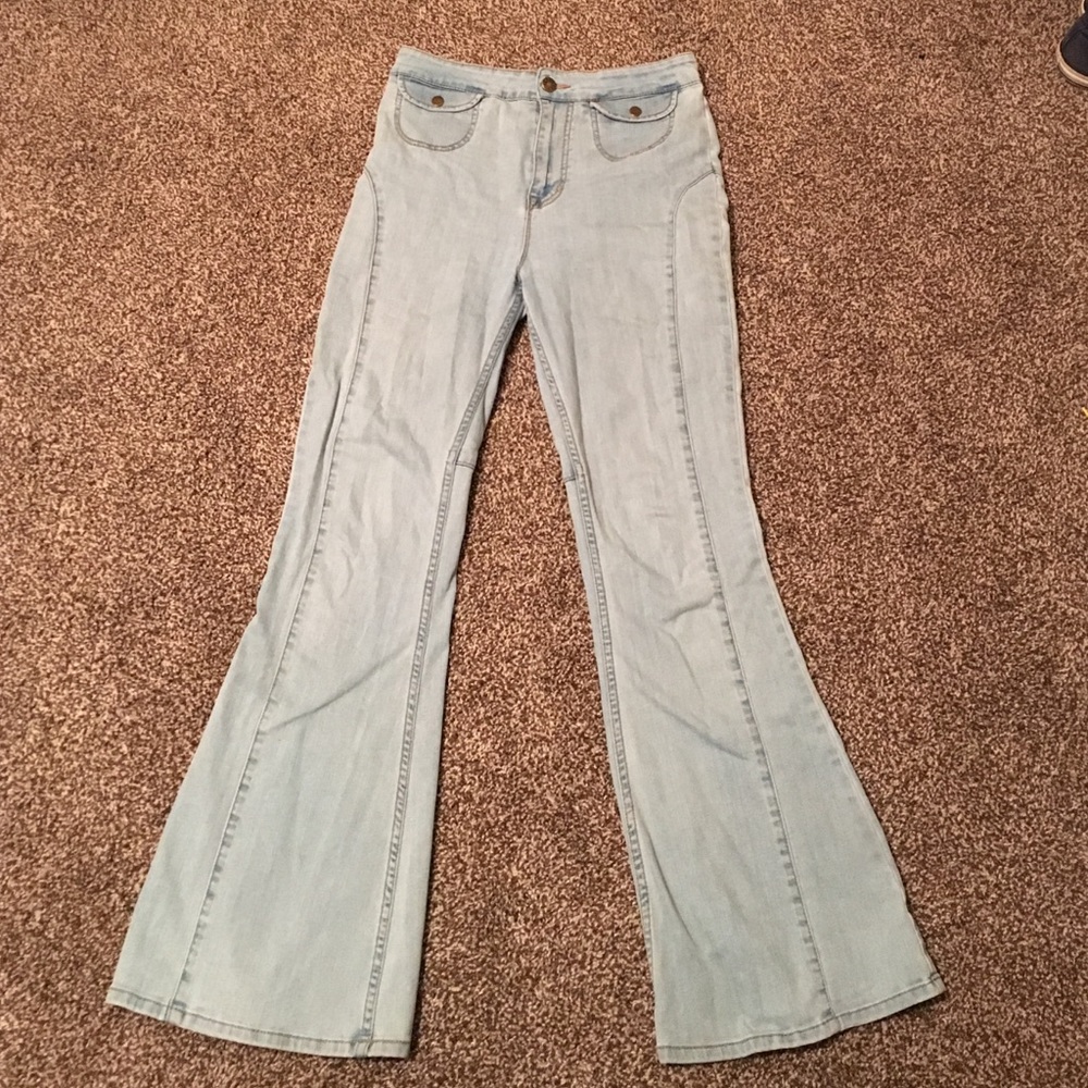 High waisted flare jeans