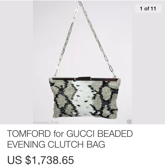 gucci beaded clutch