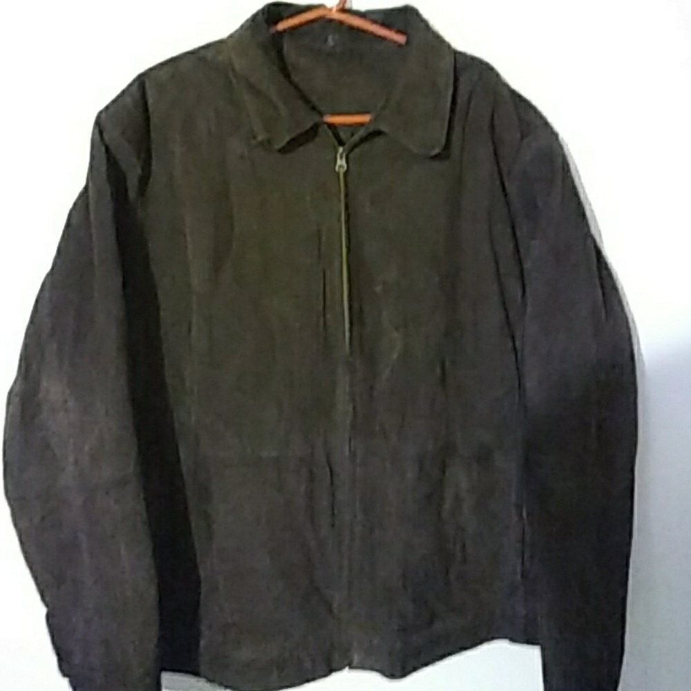 Suede bomber jacket