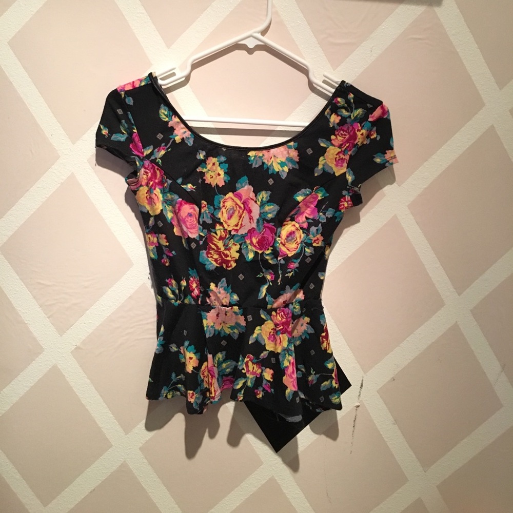 Peplum floral top