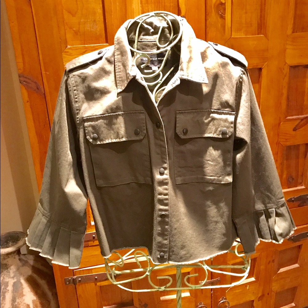 Denim military jacket NEVER WORE!