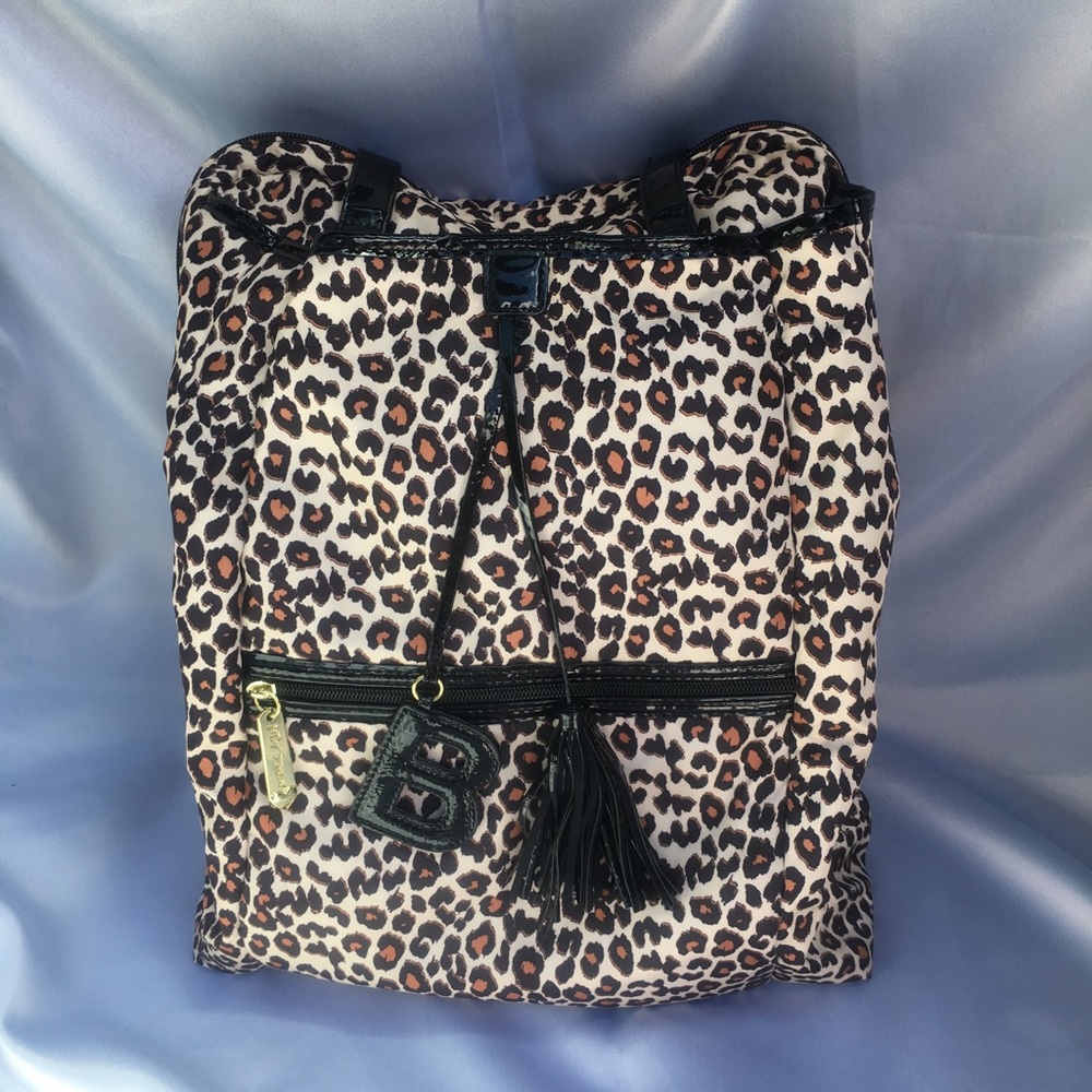 {SOLD}  Betsey Johnson Leopard Print Back Pack