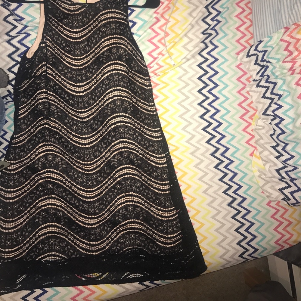 Black lace dress.