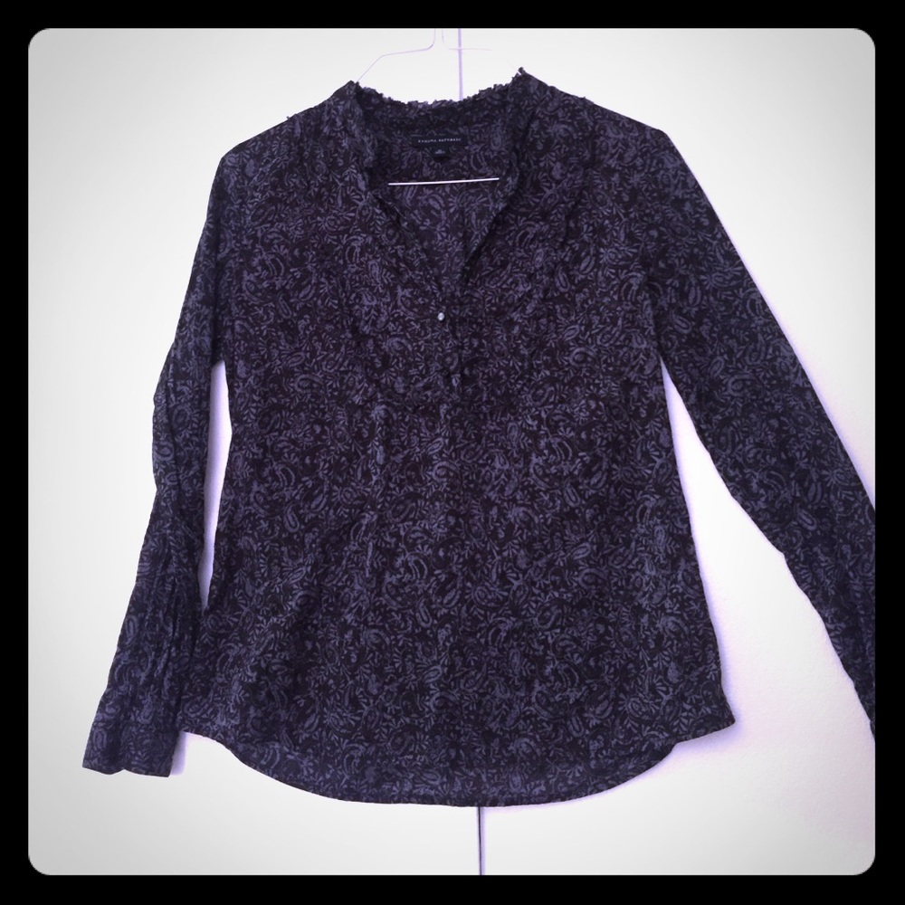 Banana Republic Medium Blouse with Bib Detailing