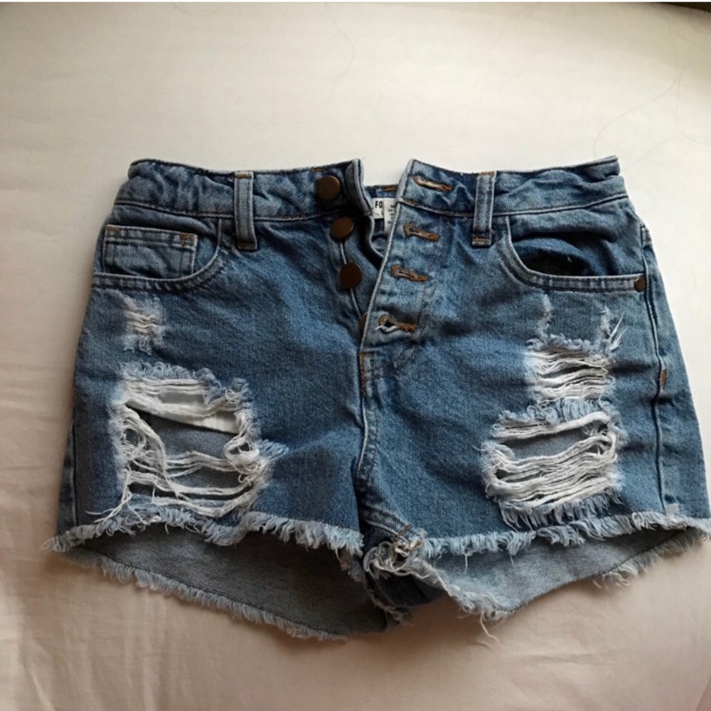 Forever 21 ripped denim shorts