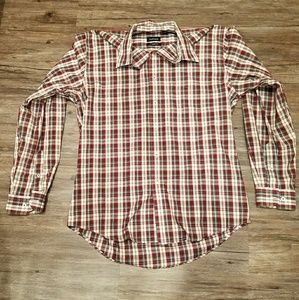 Van Heusen Mens classic fit Sz M 15-15 1/2 plaid