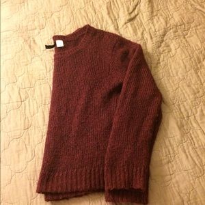 Wine-red sweater