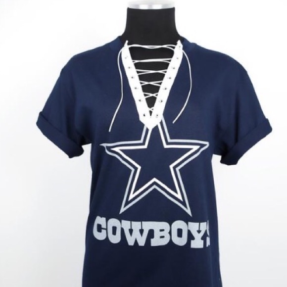 Custom Cowboys laced tee - Picture 1 of 1