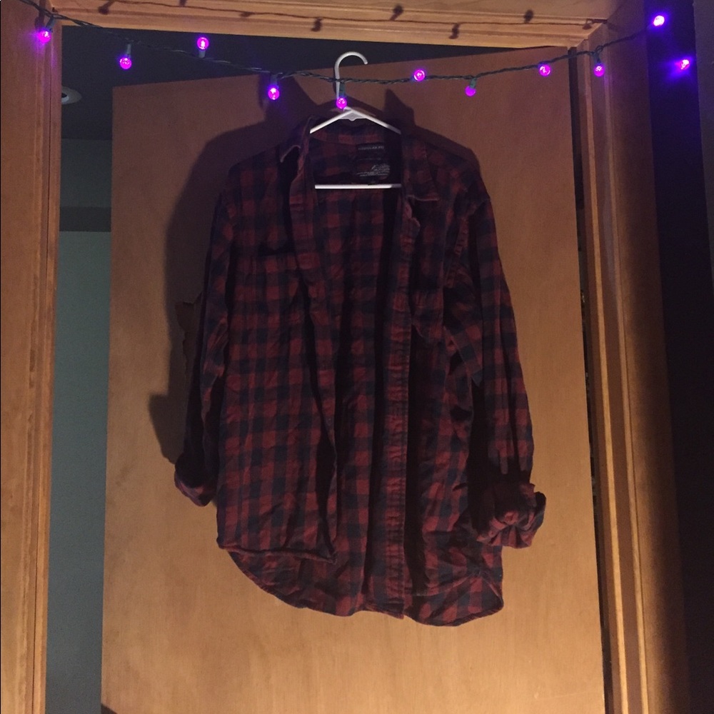 Vintage Oversized Plaid Shirt