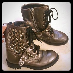 Ash Ryanna Studded Boot (gunmetal color)