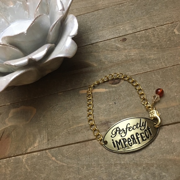 Handmade Jewelry - Inspirational Gold Chain Gemstone Bracelet