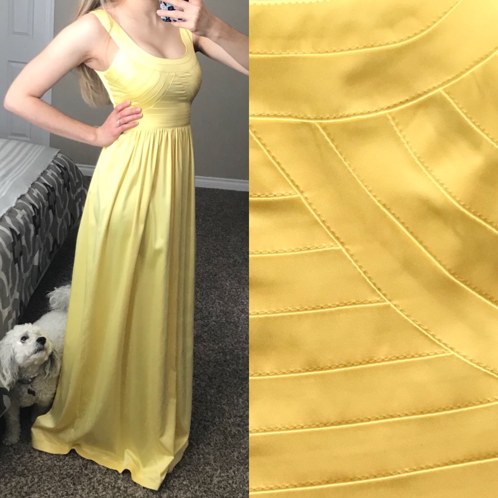 BCBGeneration yellow evening gown