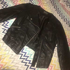 Leather jacket.