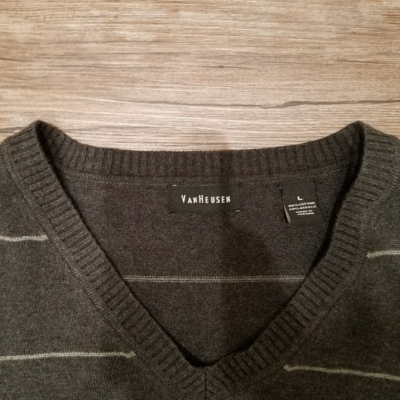 Van Heusen Mens V-Neck Sweater size L - Picture 2 of 3