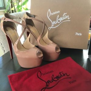 Brand NEW Christian Louboutin Exagona 160 Nude 40