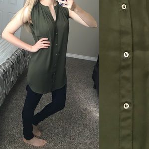 NWOT- H&M sleeveless army green top