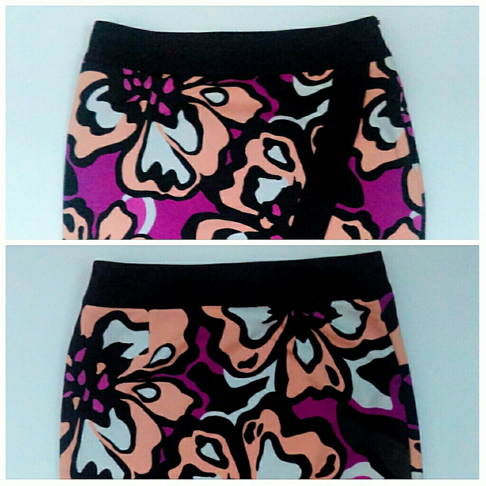 Fuchsia Floral Envelope Skirt - Picture 4 of 8