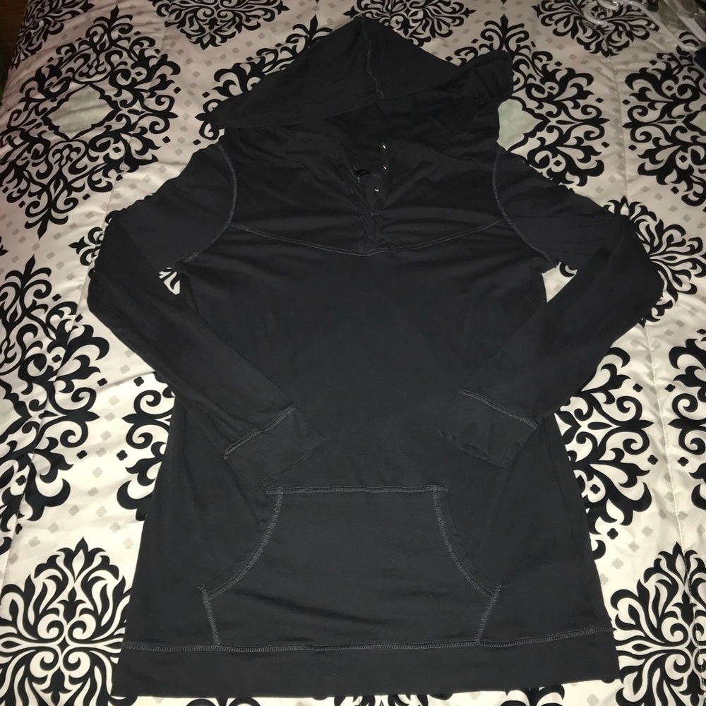 Venus Hooded Long Sleeve Dark Navy Shirt