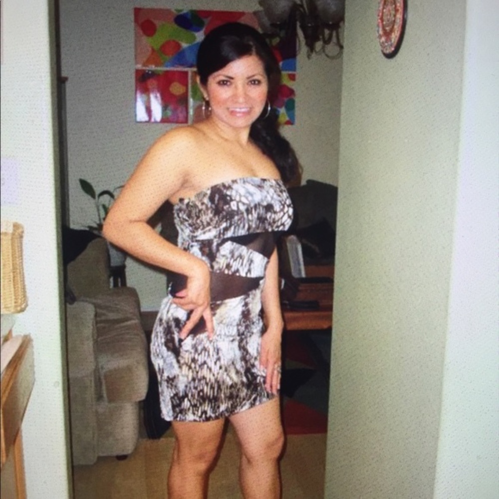 Sexy strapless dress