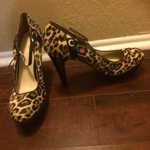 Nine West Animal Print Platform Heels