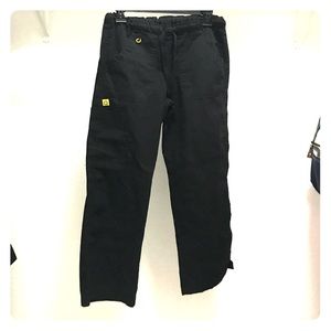 WonderWink Small Petite Black Scrub Pants