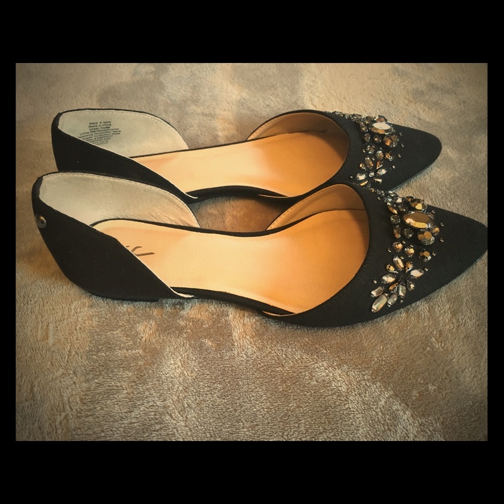 Vera Wang flats with gems