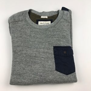 Abercrombie & Fitch Gray And Navy Muscle Thermal M