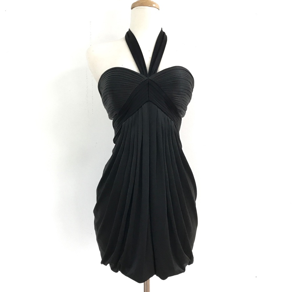 BCBGMaxAzria Formal Black Cut Out Mini Dress