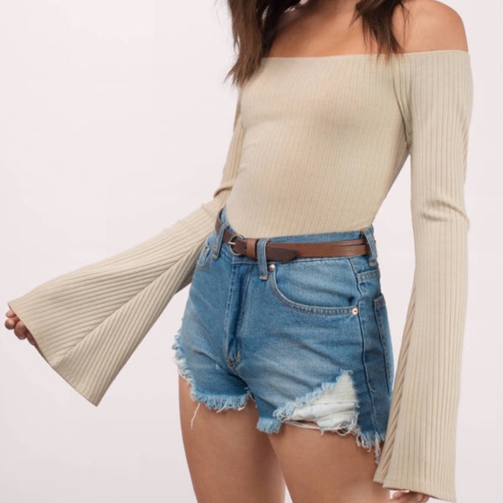 Tobi Estelle Toast Body Suit Long sleeve