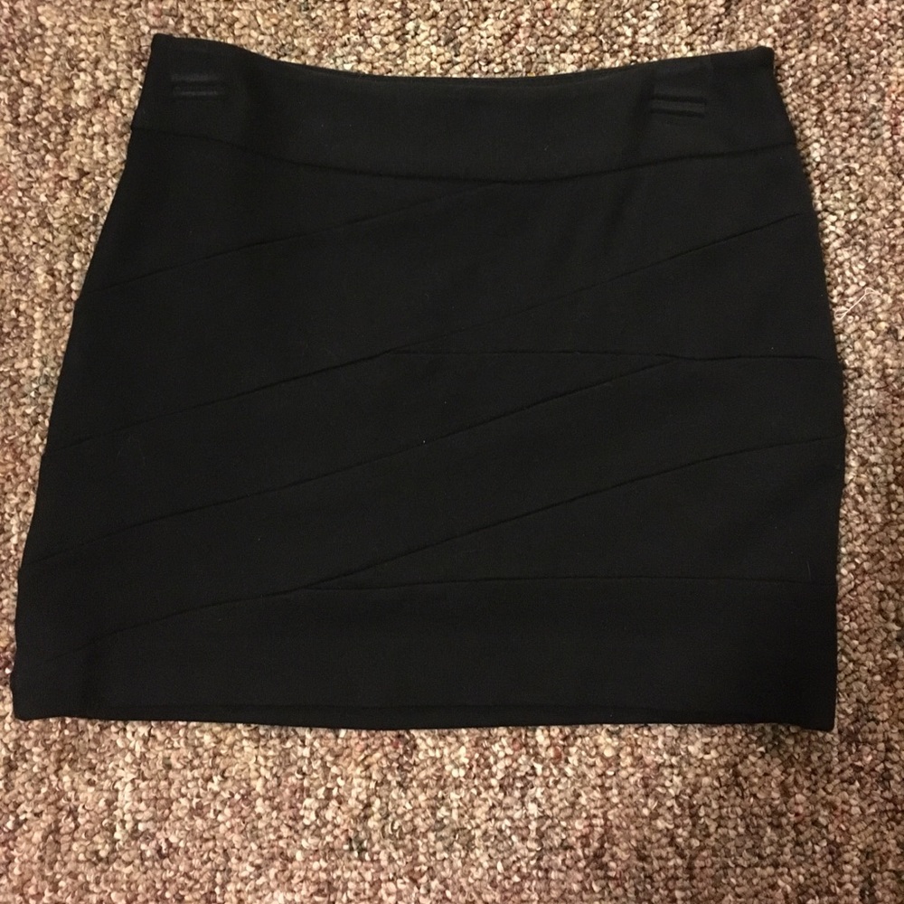 Express Black Bondage Mini Skirt