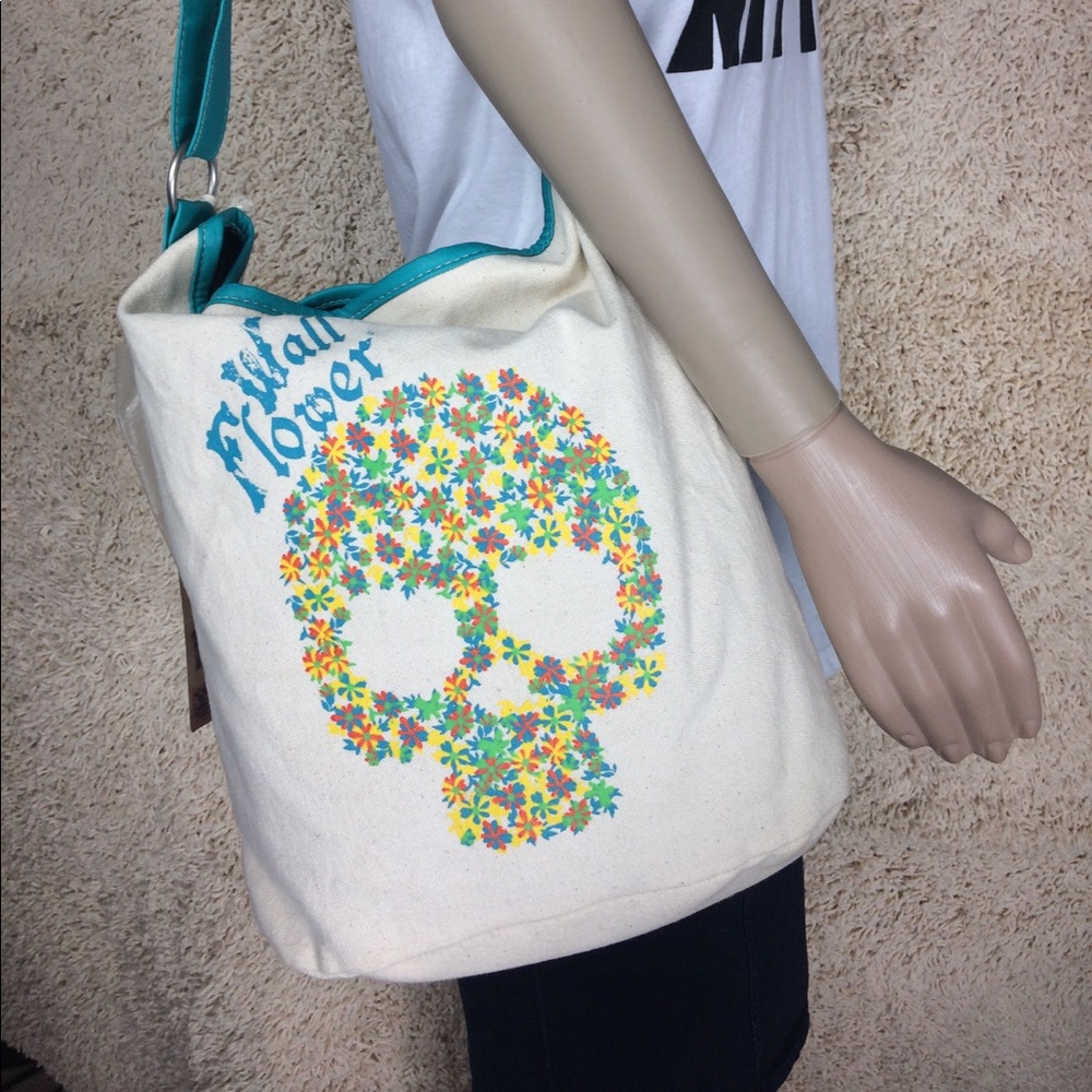 Wallflower Canvas and vegan leather Tote