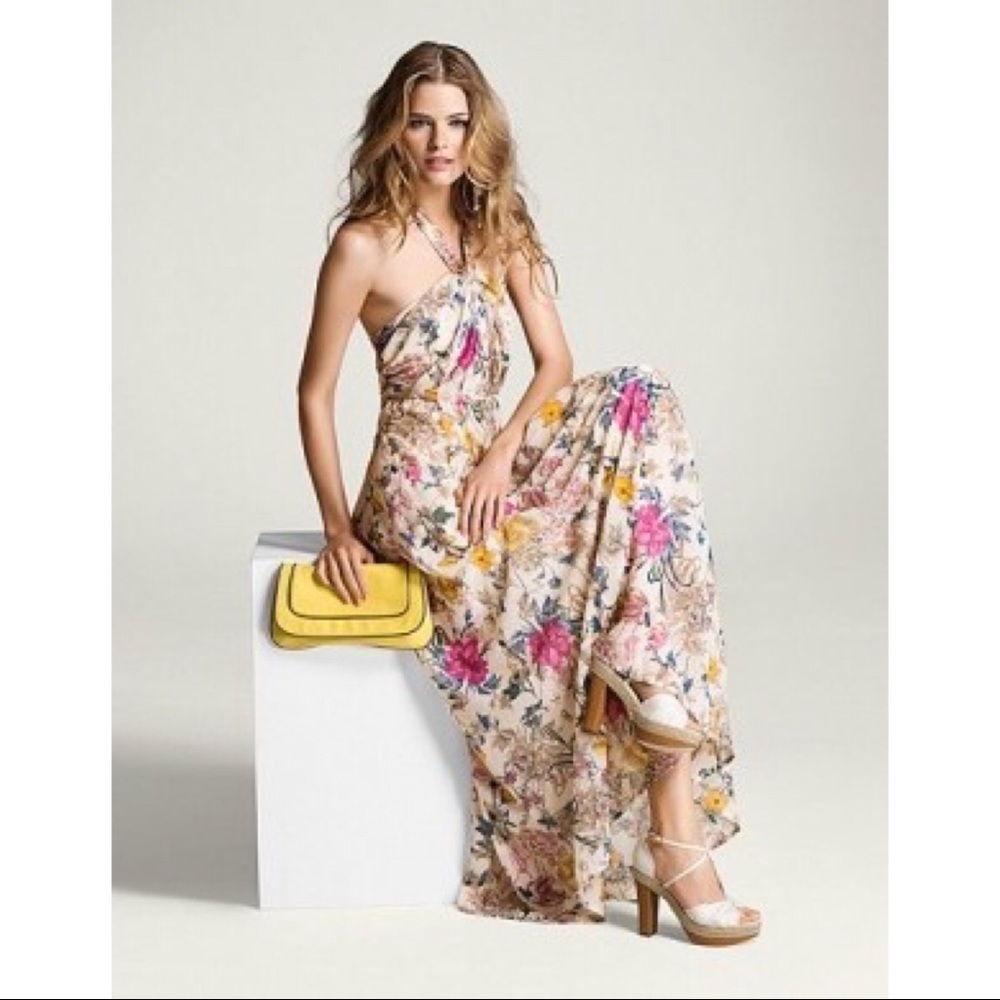 H&M Floral Halter Maxi Dress