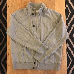 Grey Sweatshirt Cardigan