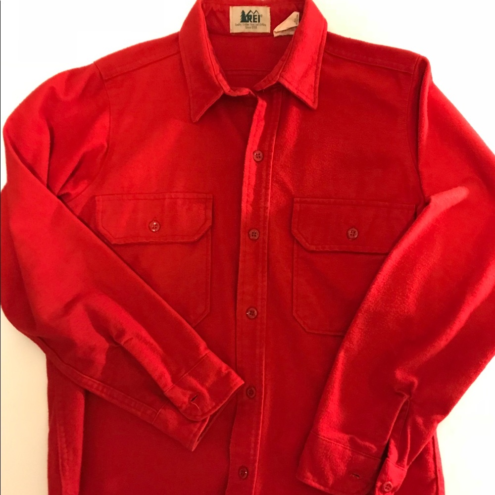 REI Flannel Button Down Red Sz. M