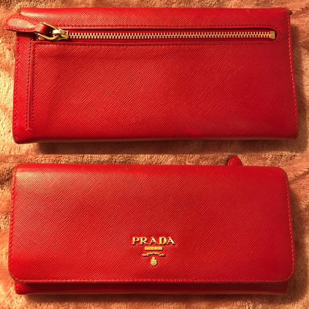 SOLD!! Authentic PRADA ‘Continental’ Wallet $665 - Picture 1 of 8
