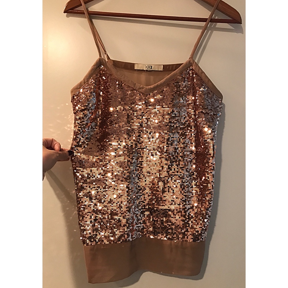 Forever 21 Sequin Sleeveless Blouse