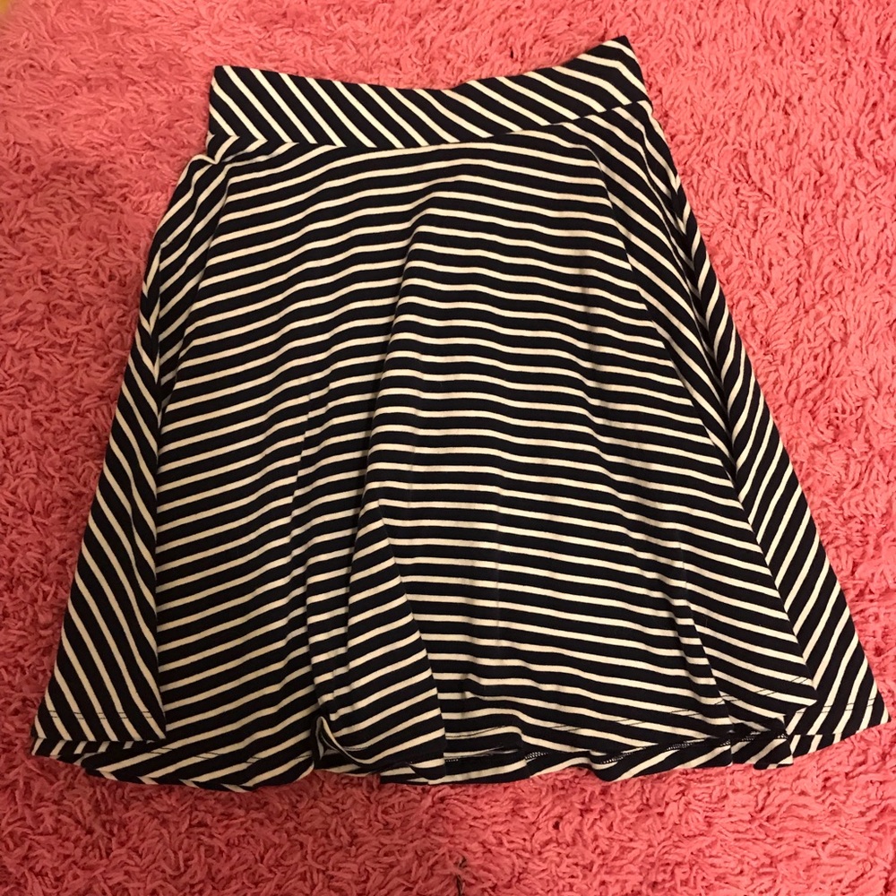 SO striped skater skirt
