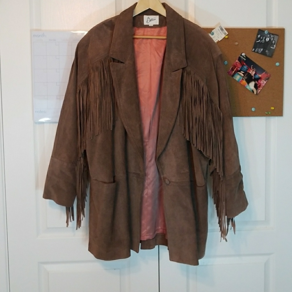 Suede Fringe Jacket