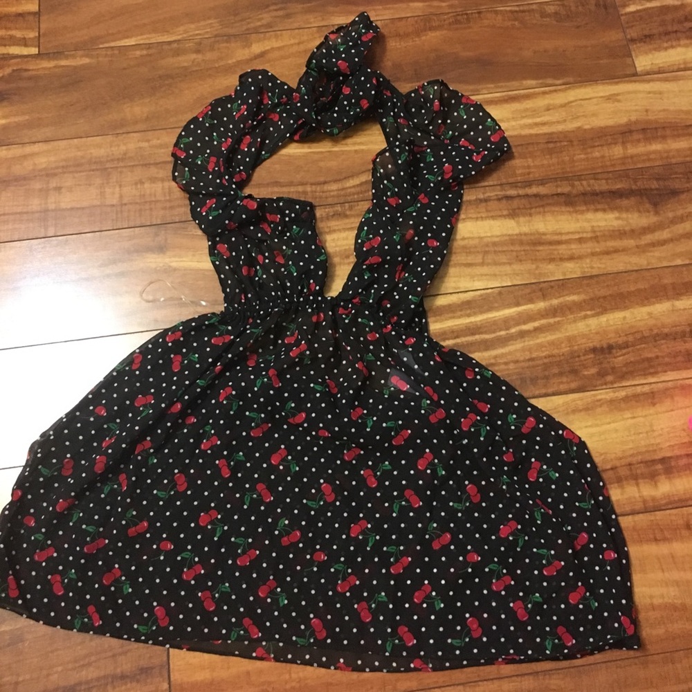 Adorable Fredericks Cherry Halter Lingerie