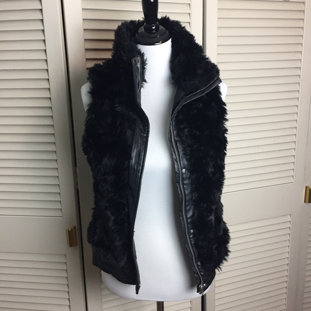 Forever21 Faux Fur and Leather Vest
