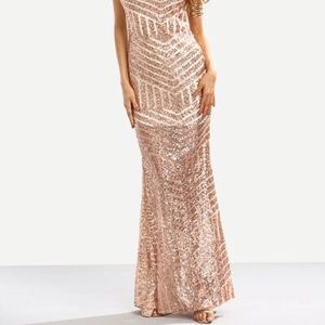 Rose Gold Sequin Gown